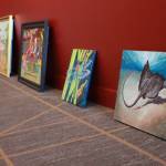 Art waits to be displayed on the wall in the Federal Way Performing Arts and Event Center. Photos by Keelin Everly-Lang / the Mirror