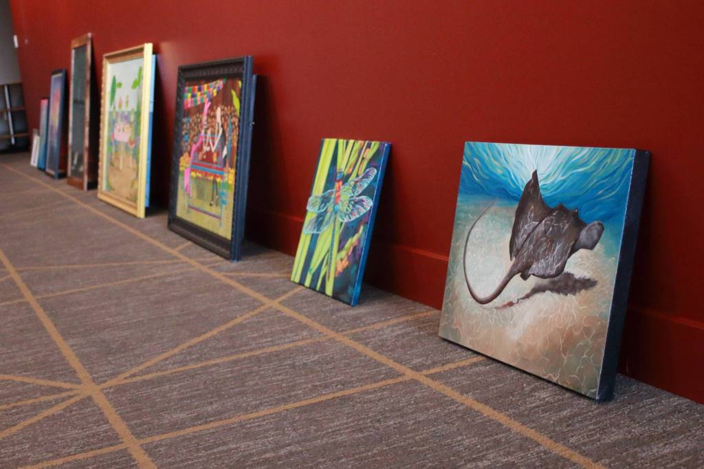 Art waits to be displayed on the wall in the Federal Way Performing Arts and Event Center. Photos by Keelin Everly-Lang / the Mirror