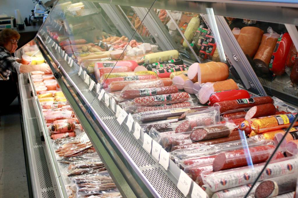 Euro Food and Deli in Federal Way features European products with a focus on Ukrainian items and an extensive deli with a variety of meats and dried fish as well as fresh hot and cold foods. Photos by Keelin Everly-Lang / the Mirror