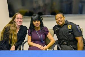 Valley Cities Crisis Program Manager Jessica Rosado, Recovery Place Kent Director Teri Hardy, and Federal Way Police Department Officer Sarah Montjoy. Photo courtesy of Valley Cities.