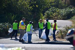 Volunteers from Tacoma and Federal Way partnered up to clean up litter along the BPA Trail on Saturday, Sept. 20, hosted by the citys public works department. Photos by Bruce Honda