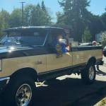 Decatur High School student Logan Fant gets to drive his newly rebuilt truck for the first time after being surprised by the Make-A-Wish Foundation. Courtesy photo