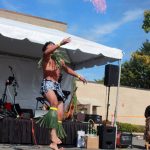 Siaki Failautusi of Toa Malosi performs at the Taste of Federal Way. Siaki Failautusi and Toaoaiga McConville make up the performance duo who won Federal Ways Got Talent this year. The 14- and 15-year-old were accompanied by the drumming duo Tui Fea. Photo by Keelin Everly-Lang / the Mirror