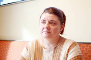 Ganna Stogniy and her family face an uncertain future like many other Ukrainian refugees. Photo by Keelin Everly-Lang / the Mirror