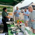 Mukilteo elected officials and VIPs get the chance to taste test at a demonstration by Chef Martha Gamboa earlier this year. Courtesy photo