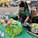 Chef Martha Gamboa demonstrates how to create a vegetable stock from leftover scraps. Courtesy photo.