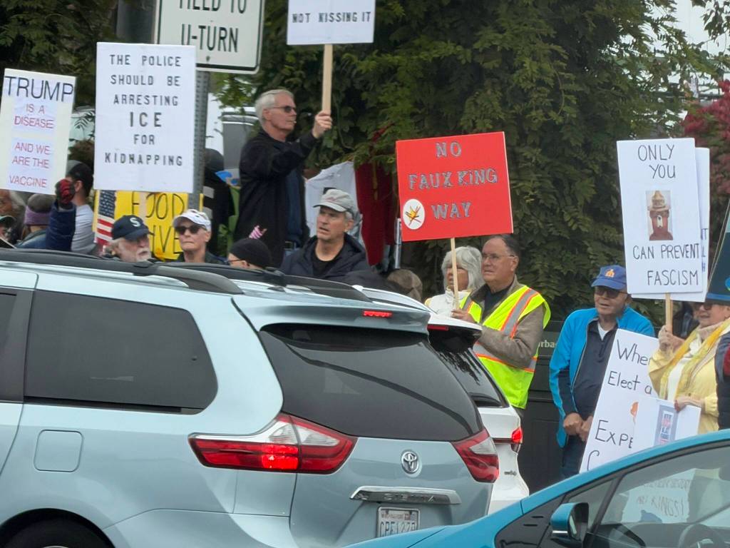 A scene from the Oct. 18 rally in Federal Way. Photo by Mariah Hill