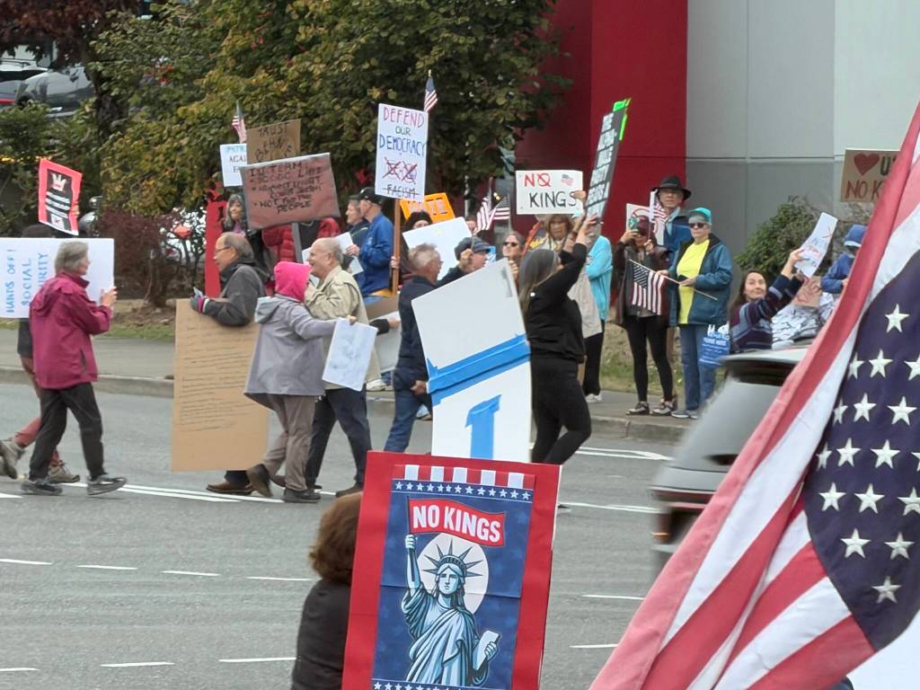 A scene from the Oct. 18 rally in Federal Way. Photo by Mariah Hill