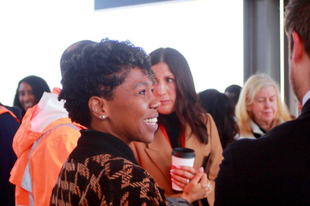 Nadia Anderson, Chief Strategy Officer for Sound Transit, attends the South King Link preview ride on Dec. 2, 2025. Photo by Keelin Everly-Lang
