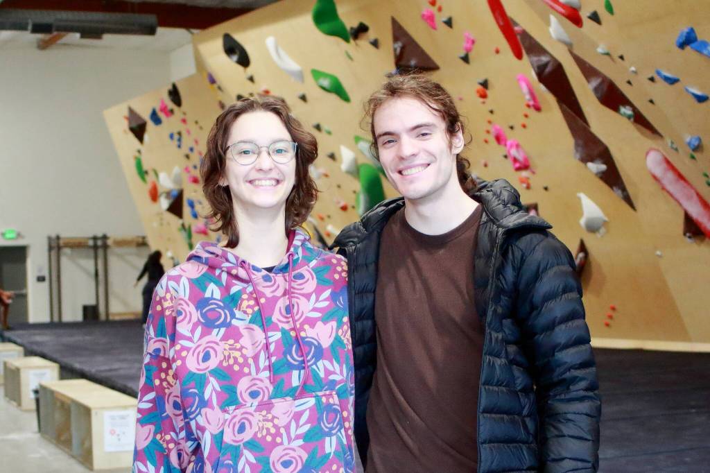 Kristen Clark and Victor Avelar are avid rock climbers and when looking to move to the Tacoma/Auburn/Federal Way area, chose Federal Way because of access to Climb NORA. Photo by Keelin Everly-Lang / the Mirror