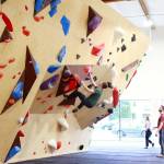 Climb NORA members test out the walls in the newly opened climbing gym in Federal Way. Photo by Keelin Everly-Lang / the Mirror