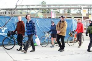 Community members try out the light rail for the first time on Dec. 6 at the Federal Way station. Photo by Keelin Everly-Lang / the Mirror