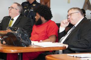 Sir Antonio-Patrick Agee with his attorneys. Photo by Joshua Solorzano/The Mirror.