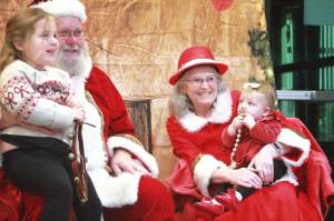 Santa and Mrs. Claus bring some magic to the staff and families at St. Francis Hospital in Federal Way. Photo by Keelin Everly-Lang / the Mirror