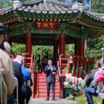 Former Federal Way Mayor Mike Park speaks at the grand opening ceremony of Hanwoori Garden on June 10. Photo by Keelin Everly-Lang / the Mirror