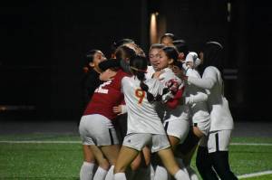 The Thomas Jefferson Raiders celebrate their win on penalties over Decatur. Ben Ray / The Mirror