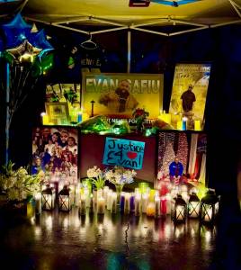 Evagelia Evan Potifaras vigil on Jan. 4. Courtesy photo.