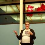 Keelin Everly-Lang / the Mirror.
Vanessa Clifford of the Working Families Party presents a history and updates of the organizations activities at a meeting in Federal Way.