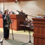 Susan Honda is sworn in as the council president after the vote at the special election on Feb. 10, 2026. Photo by Keelin Everly-Lang / the Mirror