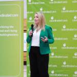 Photos by Keelin Everly-Lang / the Mirror
Nicole Hockley of Sandy Hook Promise shares the message to students that they can be part of building belonging by making sure no one eats alone.