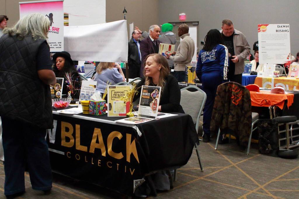 Vendors filled the Federal Way Performing Arts and Event Center at the annual State of the City address in Federal Way. Photo by Keelin Everly-Lang / the Mirror