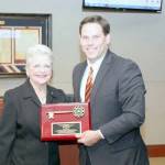 File photo.
Mary Gates in 2014, receiving the Key to the City from Federal Way Mayor Jim Ferrell.