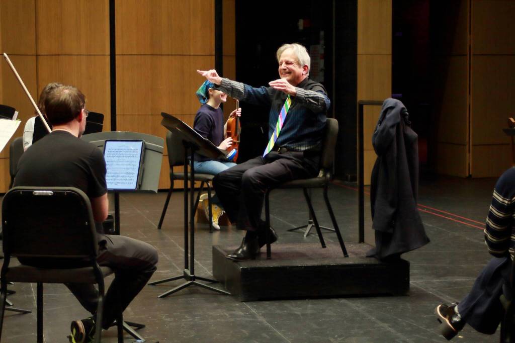FW Symphony Director Adam Stern at a rehearsal for the upcoming performance. Photo by Keelin Everly-Lang / the Mirror