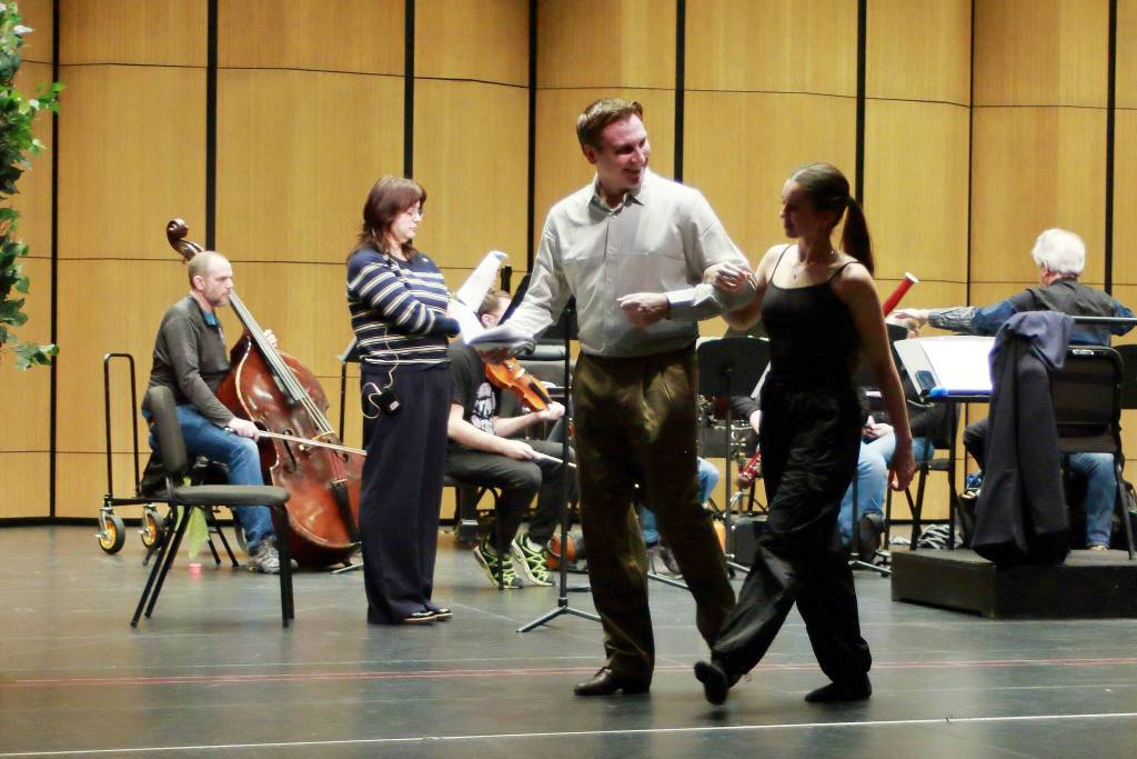 Centerstage actors at a recent rehearsal for the first collaborative production between the two performing arts organizations. Photo by Keelin Everly-Lang / the Mirror