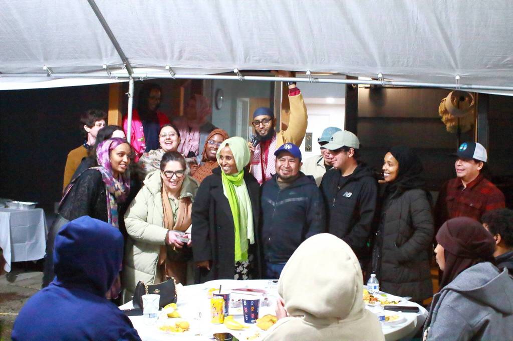 Living Well Kent staff celebrate the opening of the House of Du'a. Photo by Keelin Everly-Lang / the Mirror