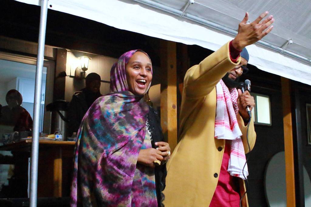 Ubah Farah shares her story of recovery at the House of Dua opening in Federal Way.