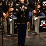 The bands diverse repertoire includes big band swing, bebop, Latin, contemporary jazz, standards, popular tunes, traditional New Orleans jazz, vocals, and patriotic selections, many of which are written or arranged by members of the Jazz Ambassadors. Photo by Bruce Honda