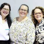 Sound Publishing staff Virginia Ibarbuden, Laura Theimer and Elvira Anderson. Photo by Keelin Everly-Lang / the Mirror