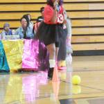 Mahogany Purpose gets the dodgeball competition started. Photo by Keelin Everly-Lang / the Mirror