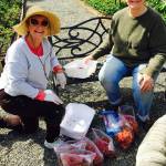 Volunteers at the garden.