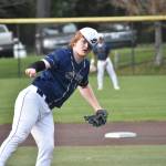 Dylan Reanos hat struggles to stay on while pitching for Decatur. Ben Ray / The Mirror