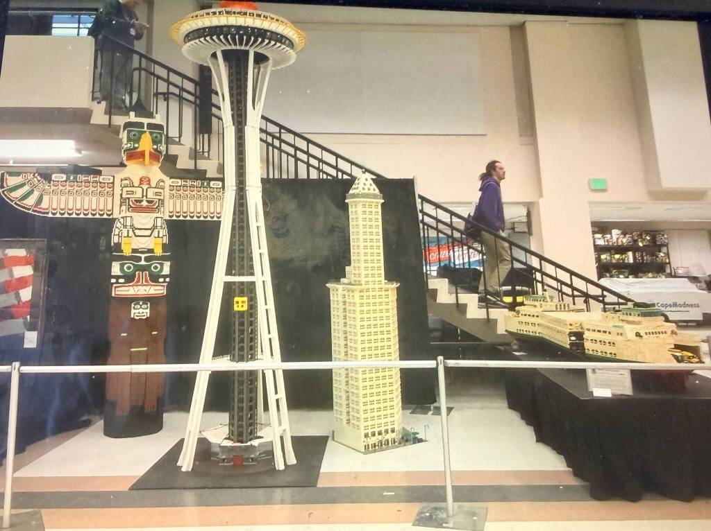 Some of Husseys biggest projects on display at BrickCon. Courtesy photos.