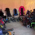 A variety of mobility aids including wheelchairs, power chairs, walkers and strollers were distributed to the community at no cost at the equipment exchange. Courtesy photo