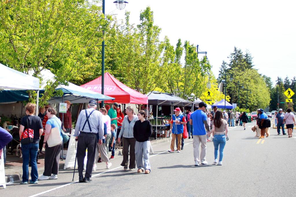The new Federal Way Farmers Market location is surrounded by greenery and civic amenities like the PAEC and Town Square Park. Photo by Keelin Everly-Lang / the Mirror