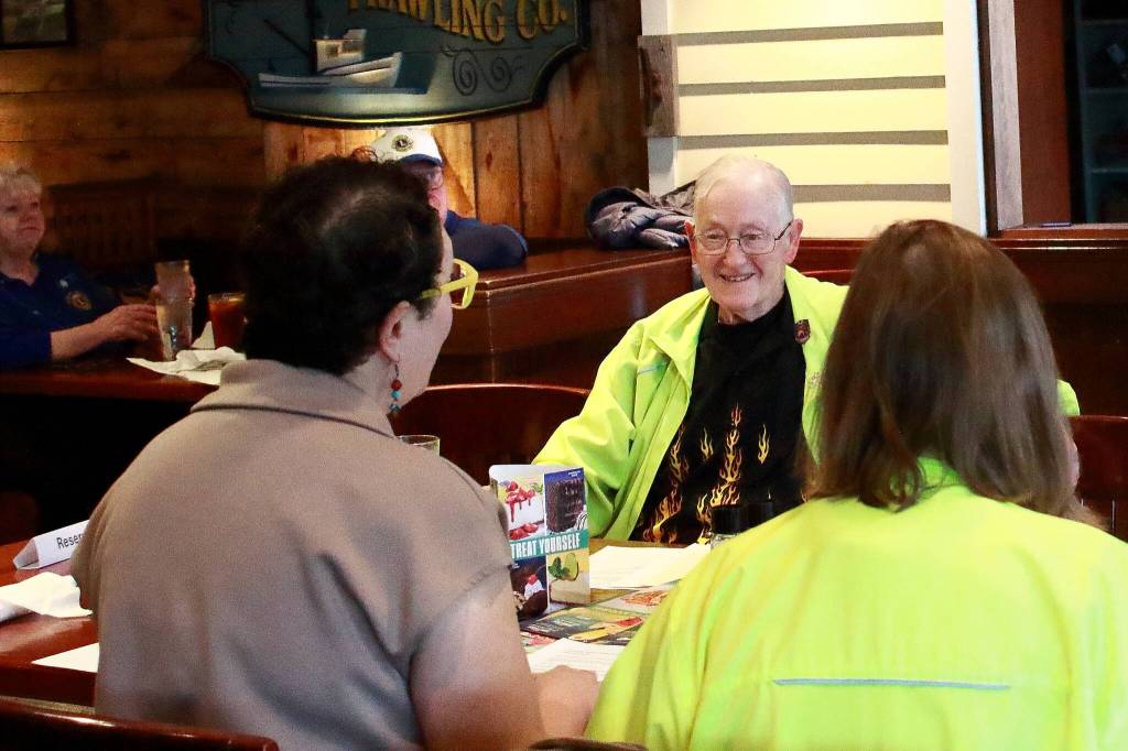 Lions Club member and Peoples Poet Bob Darrigan at the Lions Club luncheon on May 19. Photo by Keelin Everly-Lang / the Mirror.