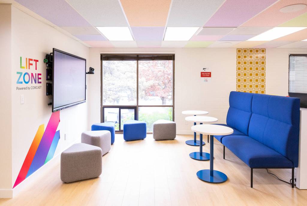 The new Lift Zone at El Centro de la Raza in Federal Way features technology and meeting space that will provide many new resources for the community. Photo courtesy of Madison Kirkman/Comcast