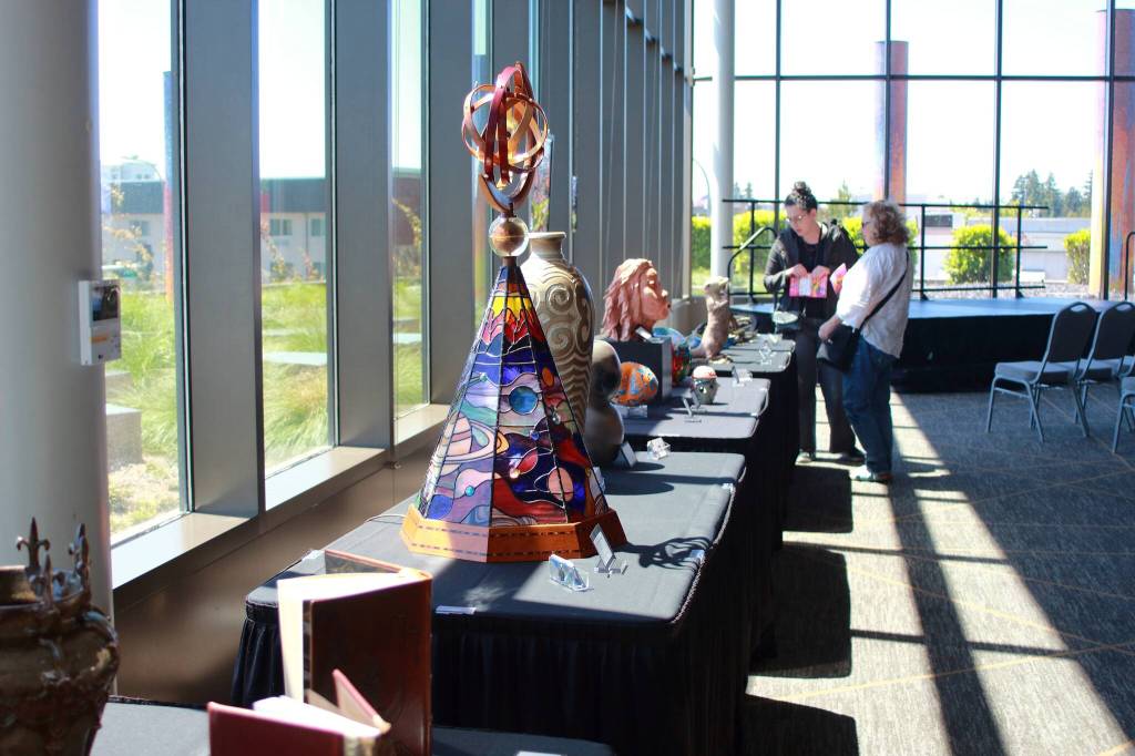 3-dimensional art was crafted from everything from metal to glass to leather and clay at the annual Arts Explosion in Federal Way.