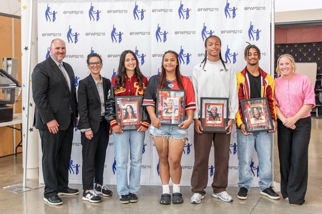Thomas Jefferson finalists for the Federal Way Mirror athlete of the year. Photo provided by FWPS.