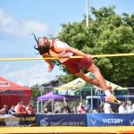 DJ Smith of Thomas Jefferson attempts to clear the bar of the high jump. Ben Ray / Sound Publishing