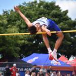 Oden Hatcher gets over the bar for Liberty. Ben Ray / Sound Publishing