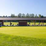 A view from the putting green at the renovated driving range at Cedar Irons. Photo provided by Robby Mullikin.