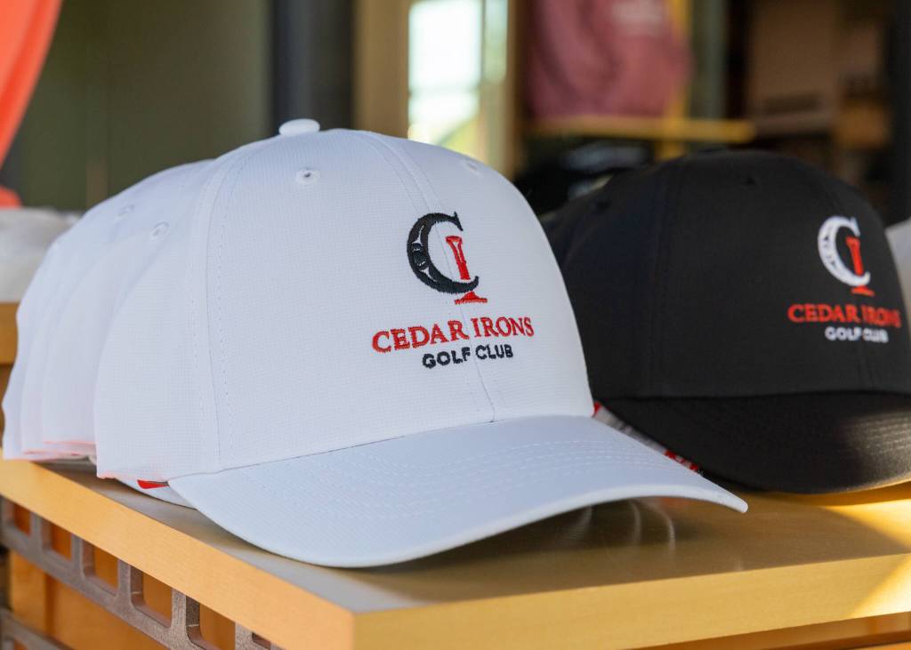 The new Cedar Irons logo on merchandise in the golf shop. Photo provided by Robby Mullikin.