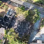 Photo by Bruce McCallum. An overhead shot shows the extent of the damage.