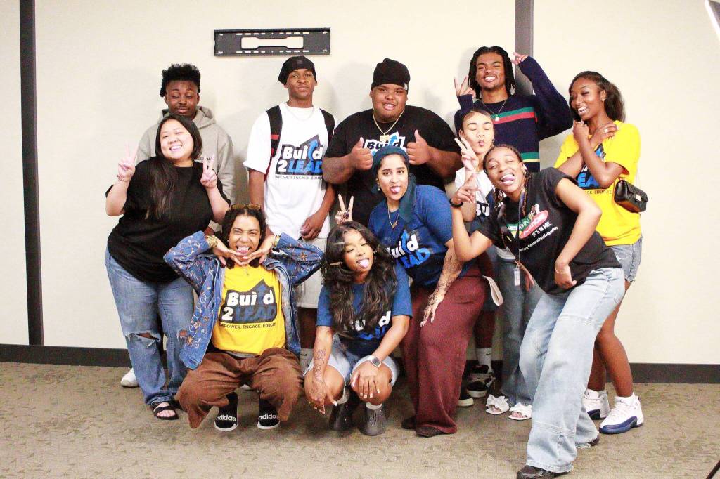 Youth Executive Committee and Build 2 Lead staff after the most recent round of community listening sessions. Photo by Keelin Everly-Lang / the Mirror.
