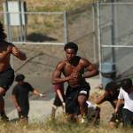 Miles Fuavai leads the way up the hill for Federal Way. Ben Ray / The Mirror