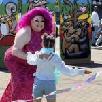 Drag queens danced with the crowd at the Federal Way Pride event. Photo by Drew Dotson